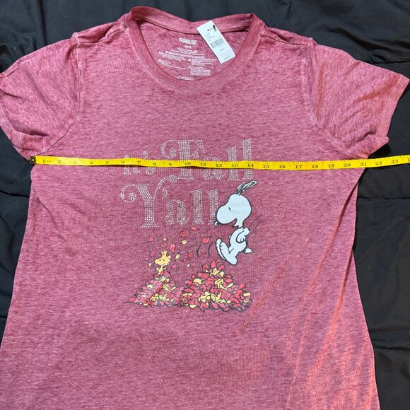Embellished Peanuts Snoopy It's Fall Yall Graphic jersey soft knit Tee 10/12 NWT - Picture 5 of 11